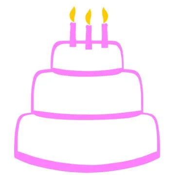 Birthday Cake Stock Illustration