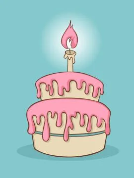 Birthday cake Stock Illustration