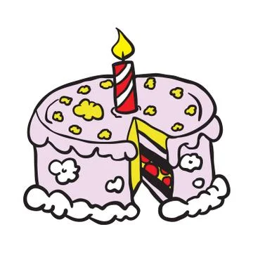 Birthday cake Stock Illustration