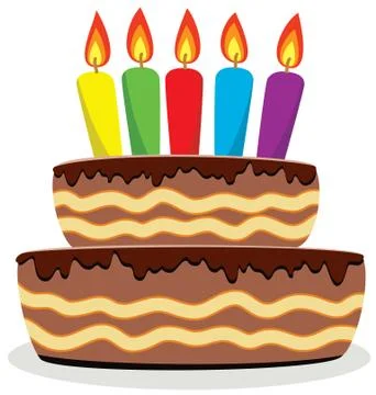 Birthday cake Stock Illustration