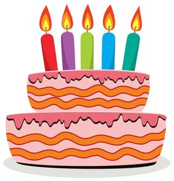 Birthday cake Stock Illustration