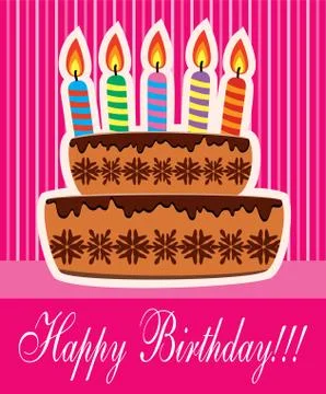 Birthday cake Stock Illustration