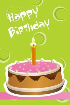 Birthday cake Stock Illustration