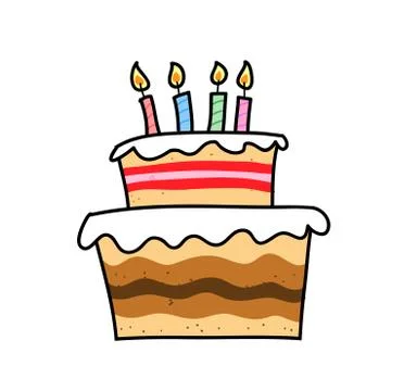 Birthday Cake Stock Illustration