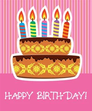 Birthday cake Stock Illustration