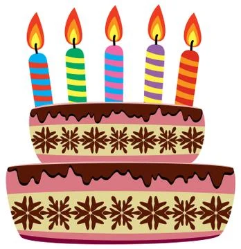 Birthday cake Stock Illustration