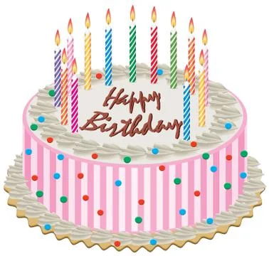 Birthday cake Stock Illustration