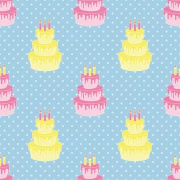 Birthday cake Stock Illustration