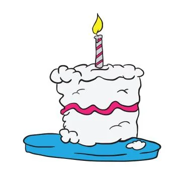 Birthday cake Stock Illustration
