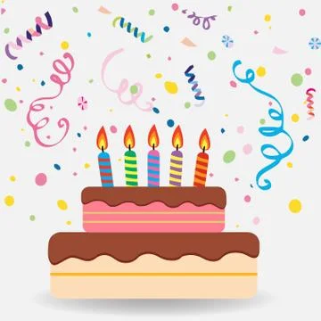 Birthday cake Stock Illustration