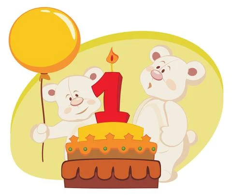 Birthday cake Stock Illustration