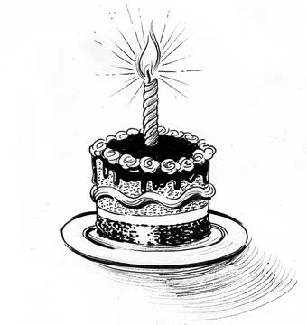 Birthday cake Stock Illustration