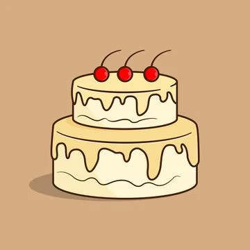 Birthday Cake Stock Illustration