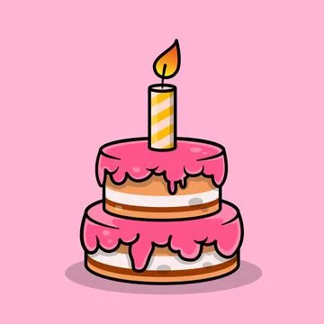 Birthday Cake Stock Illustration