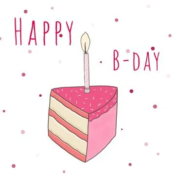 Birthday cake Illustrazione stock