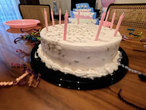 Birthday cake made with pine nuts 動画素材 253237946