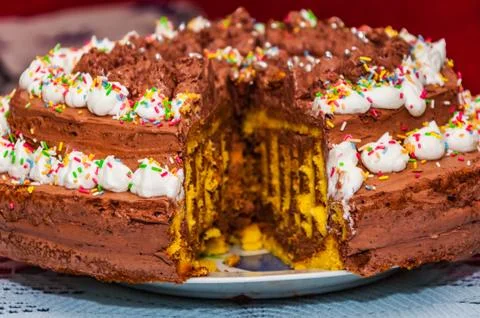 The birthday cake Stock Photos