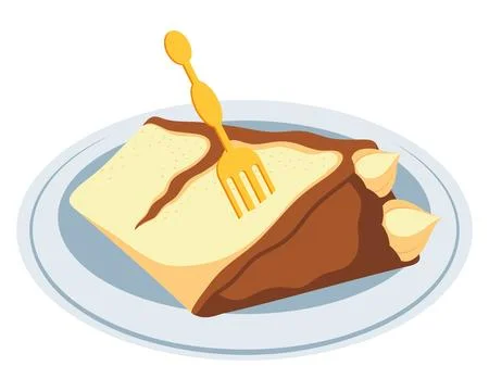 Birthday cake slice Stock Illustration