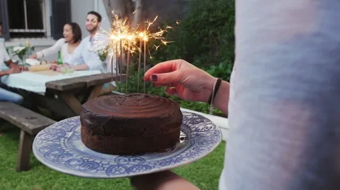 Birthday cake surprise Stock Footage 58283703
