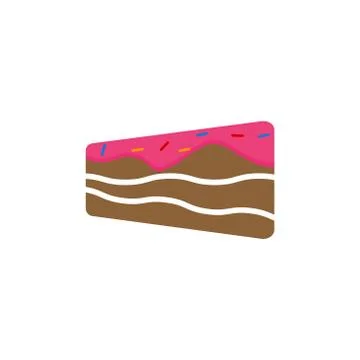 Birthday cake vector design template illustration Stock Illustration