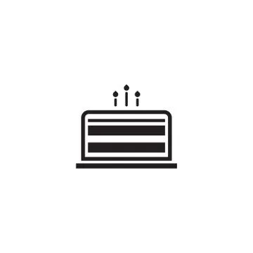 Birthday cake vector icon design template Stock-Illustration