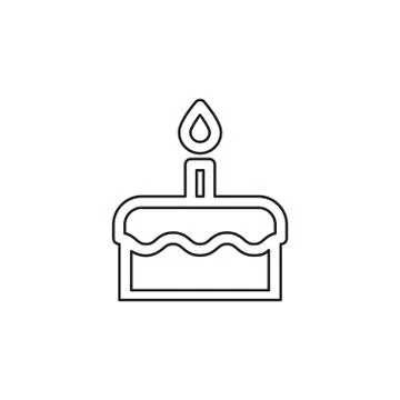 Birthday cake vector icon Stock Illustration
