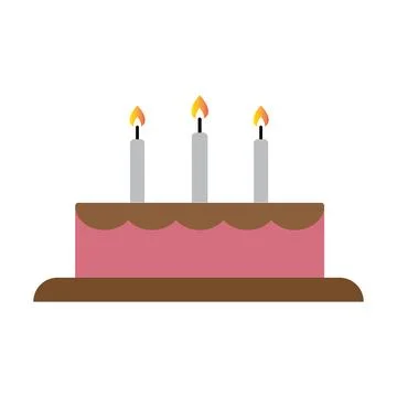 Birthday cake vector icon Stock Illustration