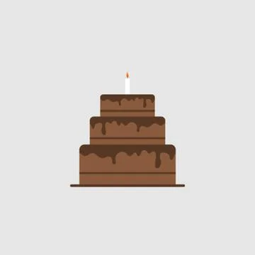 Birthday Cake vector Illustration Stock Illustration