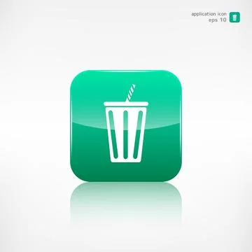 Birthday cake web icon. Application button. Illustrazione stock