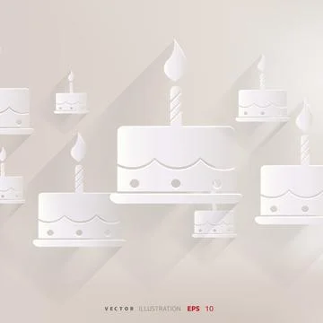 Birthday cake web icon Illustrazione stock
