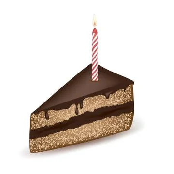 Birthday Candle Cake Illustrazione stock