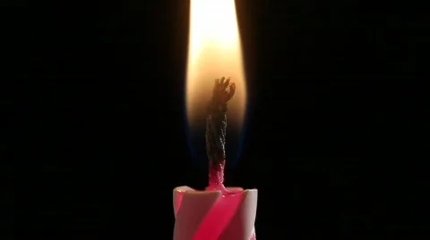 Birthday Candle Flame Stock Footage 847099