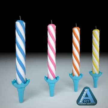 Birthday Candles 3D Model