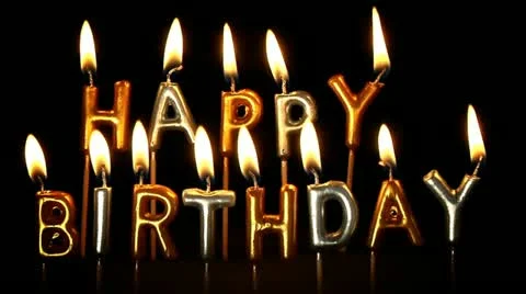 Birthday candles Stock Footage 22636600