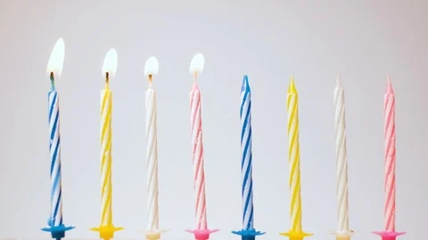 Birthday candles Stock Footage 105401605