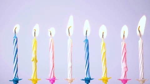 Birthday candles Stock Footage 105401620