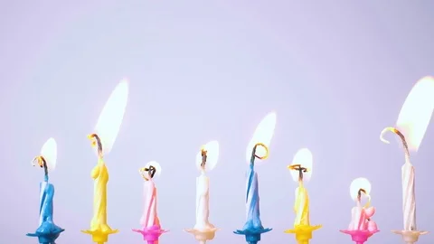 Birthday candles Stock Footage 105401834