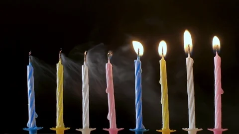 Birthday candles Video stock 105402992