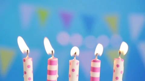 Birthday candles Stock Footage 239784681
