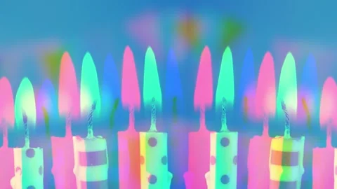 Birthday candles Stock Footage 253552665