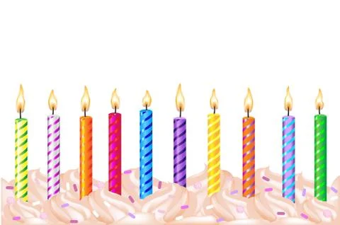 Birthday candles Stock Illustration