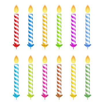 Birthday Candles Stock Illustration