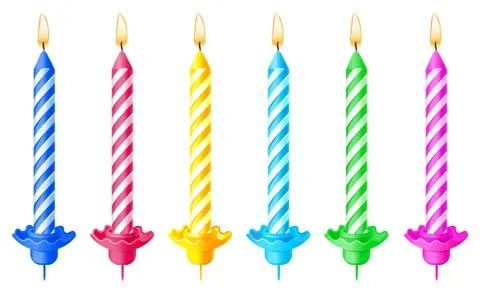 Birthday candles Stock Illustration