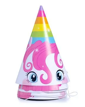 Birthday caps on white background Stock Photos