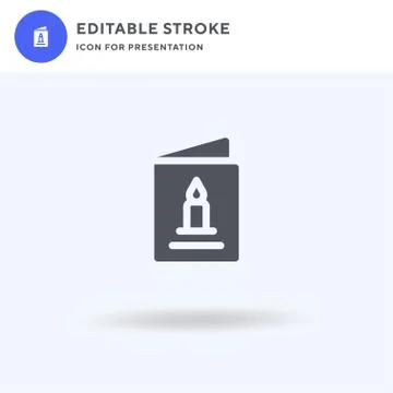 Birthday Card icon vector, filled flat sign, solid pictogram isolated on whit Illustrazione stock