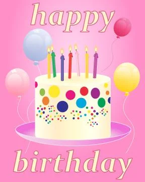 Birthday card Illustrazione stock