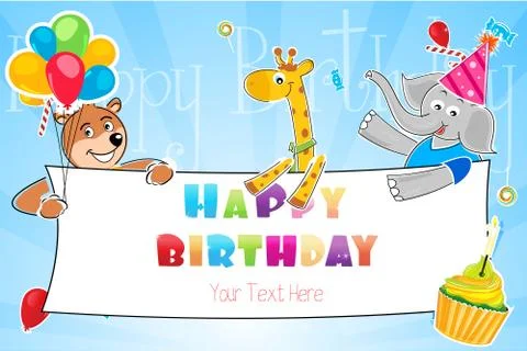 Birthday card Stock Illustration