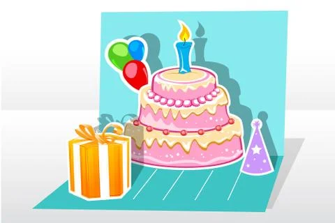 Birthday card Stock Illustration
