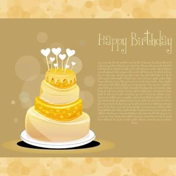 Birthday card Illustrazione stock
