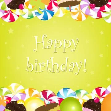 Birthday Card Stock Illustration